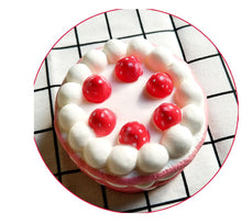 Load image into Gallery viewer, 11*5.5cm pink Strawberry birthday cake model pu slow rebound decompression toy cute simulation cake decoration AZ17439