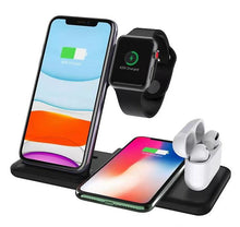 Load image into Gallery viewer, black Multifunctional wireless charger, 15W foldable universal phone holder, headset watch wireless charger AZ12196