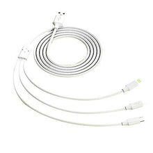 Lade das Bild in den Galerie-Viewer, 1m PVC one with three data cables, three-in-one fast charge, support three mobile phones at the same time AZ12595