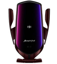 Load image into Gallery viewer, 15W black 15W/10W car wireless charger, air outlet clip type phone holder AZ13144