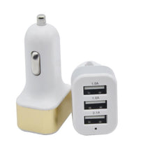 Load image into Gallery viewer, 2Pcs white rose red 3 USB square phone car charger AZ13817