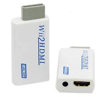 Lade das Bild in den Galerie-Viewer, 2Pcs white Wii Input to HDMI 1080P HD Audio Output Converter Adapter Cable 3.5mm Jack Audio AZ19551