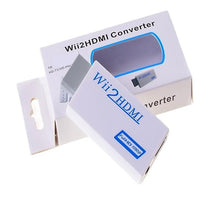 Lade das Bild in den Galerie-Viewer, 2Pcs white Wii Input to HDMI 1080P HD Audio Output Converter Adapter Cable 3.5mm Jack Audio AZ19551