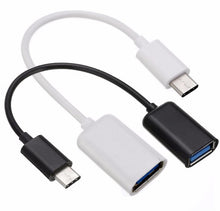 Load image into Gallery viewer, 2Pcs white USB 3.1 Type C Male to USB A Female OTG Host Adapter Cable AZ13852