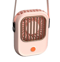 Load image into Gallery viewer, pink usb portable handheld fan, hanging neck pocket lazy fan AZ18226