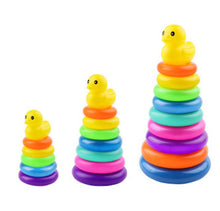 Lade das Bild in den Galerie-Viewer, 9 floors Stacking Rings Toy,rainbow Rings Stacker for Toddler learning Toys AZ12588