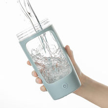 Load image into Gallery viewer, 12.1*9*19.6cm black 650ml intelligent automatic mixing cup protein powder meal replacement powder sports portable water bottle AZ21972