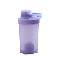 Load image into Gallery viewer, 12*18CM purple Fitness water bottle outdoor sports portable stirring protein powder shaker cup with stirring ball AZ13262