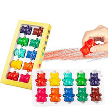 Load image into Gallery viewer, 10-color bear modeling crayons children's color painting crayons set student art brushes safe and non-toxic AZ13254