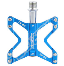 Lade das Bild in den Galerie-Viewer, red Ultra-light foldable bicycle pedals, mountain bike pedals, aluminum alloy DU bearing pedals AZ17773