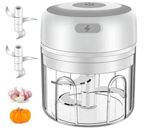 Load image into Gallery viewer, 100ml green Mini rechargeable wireless electric garlic masher kitchen household tool meat grinder making complementary food AZ20302