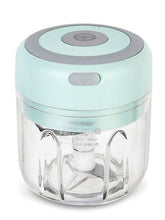 Lade das Bild in den Galerie-Viewer, 250ml green Mini rechargeable wireless electric garlic masher kitchen household tool meat grinder making complementary food AZ20312