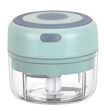 Load image into Gallery viewer, 100ml green Mini rechargeable wireless electric garlic masher kitchen household tool meat grinder making complementary food AZ20302
