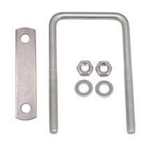 Lade das Bild in den Galerie-Viewer, Nuts Bolts 304 Stainless Steel Square U Bolt with Plate M8x60x120 Pipe Fastener