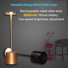 Load image into Gallery viewer, Night lights ambient lighting cordless led table lamp portable usb rechargeable silver