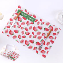 Lade das Bild in den Galerie-Viewer, 2PCs Fresh Fruit Printed Placemat PVC Anti-Scald Thermal Shielded Table Mat