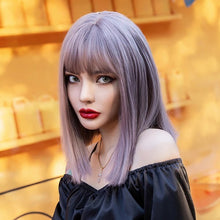 Load image into Gallery viewer, Women Wig Mid-Length Air Bangs Mid-Length Bob Haircut W75