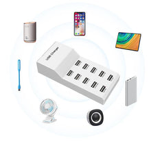 Lade das Bild in den Galerie-Viewer, EU plug Smart fast charge 10-port usb charger Hub, 5V 2.4A for Apple and Huawei mobile phones AZ12559
