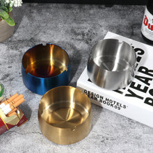 Lade das Bild in den Galerie-Viewer, Ashtray Windproof Anti-Fall Thickened Stainless Steel Metal Creative Printed Logo Gift
