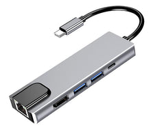 Load image into Gallery viewer, 1000Mbps 5 in 1 Type C to HDMI with usb 3.0 hub AZ14061