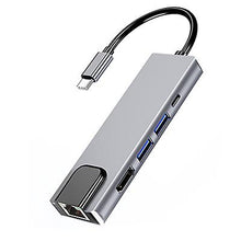 Load image into Gallery viewer, 1000Mbps 5 in 1 Type C to HDMI with usb 3.0 hub AZ14061