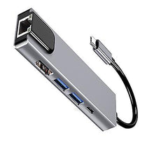 Load image into Gallery viewer, 1000Mbps 5 in 1 Type C to HDMI with usb 3.0 hub AZ14061
