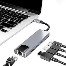Load image into Gallery viewer, 1000Mbps 5 in 1 Type C to HDMI with usb 3.0 hub AZ14061