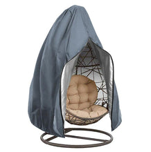 Load image into Gallery viewer, 115*190cm gray Garden furniture cover, outdoor swing dustproof and waterproof protective cover, with zipper AZ16040
