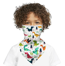 Load image into Gallery viewer, 2Pcs 4# Children's ear-mounted cycling mask, ice silk mesh, breathable and sunscreen sports headscarf AZ10683