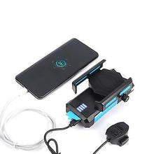 Lade das Bild in den Galerie-Viewer, 2400mAh black Outdoor cycling bike front light with emergency light, with power bank, mobile phone holder,Waterproof,rechargeable AZ22529