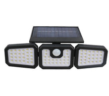 Lade das Bild in den Galerie-Viewer, 144led 144led / 74LED solar three-head wall light, rotatable outdoor human body induction courtyard street light AZ16205
