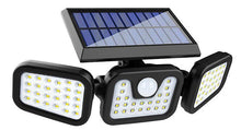 Lade das Bild in den Galerie-Viewer, 144led 144led / 74LED solar three-head wall light, rotatable outdoor human body induction courtyard street light AZ16205