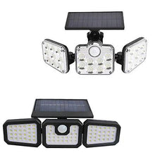 Lade das Bild in den Galerie-Viewer, 144led 144led / 74LED solar three-head wall light, rotatable outdoor human body induction courtyard street light AZ16205