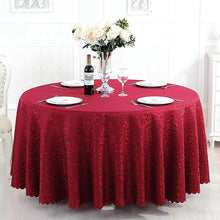 Load image into Gallery viewer, Tablecloths 1.8M polyester jacquard decorative round cover tablecloth printing home decoration tablecloth red