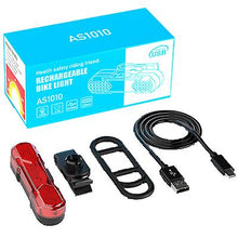 Lade das Bild in den Galerie-Viewer, 2Pcs red Bicycle USB riding taillights, highlight safety warning lights AZ18606