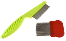 Load image into Gallery viewer, 2Pcs red+green Ultra-Fine Flea Dog Cat Comb Compact Metal Teeth Healthy Fur Hair Coat Clean comb AZ14301