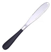 Load image into Gallery viewer, 2Pcs black silver Stainless Steel Cheese Butter Knife Cream Knife Western Bread Jam Knife Cheese Butter Knife AZ18302