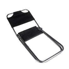 Load image into Gallery viewer, Folding Chairs Stools Portable Folding Aluminum Oxford Cloth Chair Outdoor Fishing Camping with Backrest Carry Bag Black