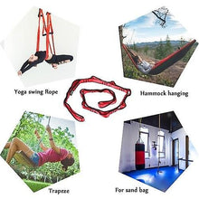 Lade das Bild in den Galerie-Viewer, 2PCS Hammock Parts Accessories 110CM 23KN Yoga Dasiy Chain Nylon Climbing Loop Strong Yoga Hammock Tree Swing Strap Safety Climbing Sling
