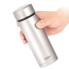 Load image into Gallery viewer, 380ml Travel Bottles Containers Double Wall Vacuum Insulated Titanium Water Bottle Flask Outdoor Sports Leak Proof Water Bottle with Tea Infuser