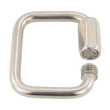 Load image into Gallery viewer, 2pcs Carabiners Stainless Steel Square Quick Link Locking Carabiner Hanging Hook Buckle for Paraglider Delta Wing Outdoor Camping Hiking