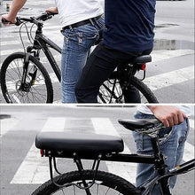 Lade das Bild in den Galerie-Viewer, Bicycle Small Parts Bicycle Back Seat Cycling MTB Mountain Bicycle PU Leather Soft Comfortable Cushion Bike Rear Rack Seat Children Back Seat Pad
