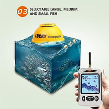 Lade das Bild in den Galerie-Viewer, Fish Finders LUCKY Portable Professional Sounder Wireless Sonar Fish Finder Fishing Probe Detector Fishfinder with Dot Matrix