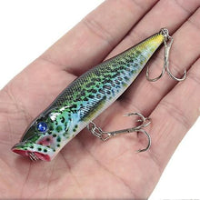 Lade das Bild in den Galerie-Viewer, Fishing Baits Lures 4PCS Floating Popper Fishing Lures 12g 95mm Artificial Hard Bait Set Wobbler Bait with #6 Hooks
