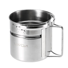 Lade das Bild in den Galerie-Viewer, Camping Cookware Dinnerware Stainless Steel Bail Handle Pot Outdoor