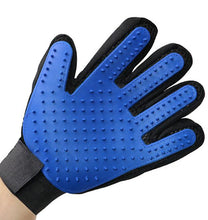 Lade das Bild in den Galerie-Viewer, 2Pcs left blue Dog Grooming Glove Mitt Pet Dog Cat Massage Groom Stripping Hair Remover Brush AZ14901