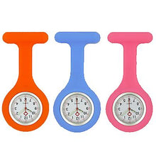 Load image into Gallery viewer, 2Pcs coffee Nurse Watch Patterned Silicone Nurse Brooch Tunic Fob Watch AZ20050