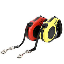 Load image into Gallery viewer, 3m yellow Retractable Dog Lead Tape Walk Extendable Leash 3M 5M Pet Training Heavy Duty AZ21240