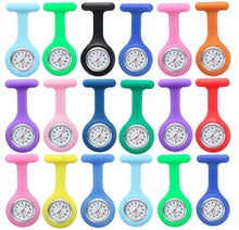 Lade das Bild in den Galerie-Viewer, 2Pcs green Nurse Watch Patterned Silicone Nurse Brooch Tunic Fob Watch AZ20054