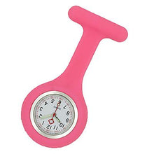 Lade das Bild in den Galerie-Viewer, 2Pcs pink Nurse Watch Patterned Silicone Nurse Brooch Tunic Fob Watch AZ20058